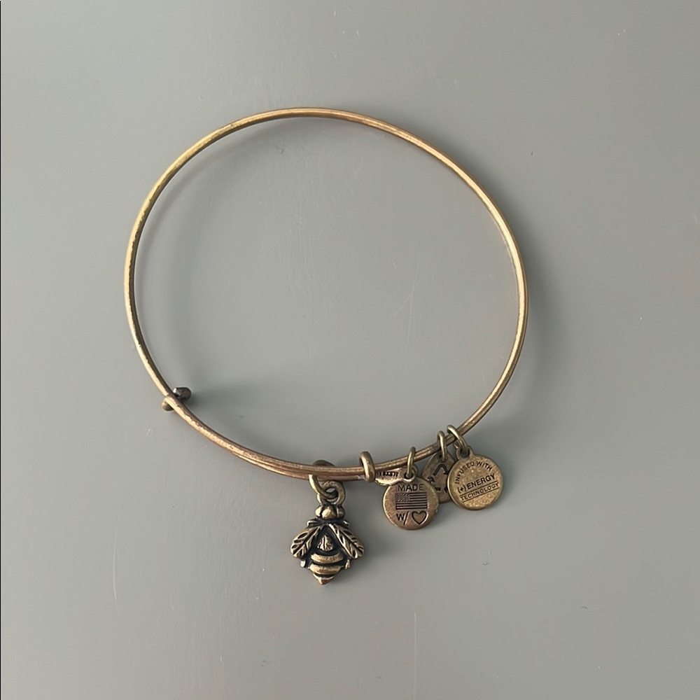 Alex and Ani Gold Bee Charm Bracelet